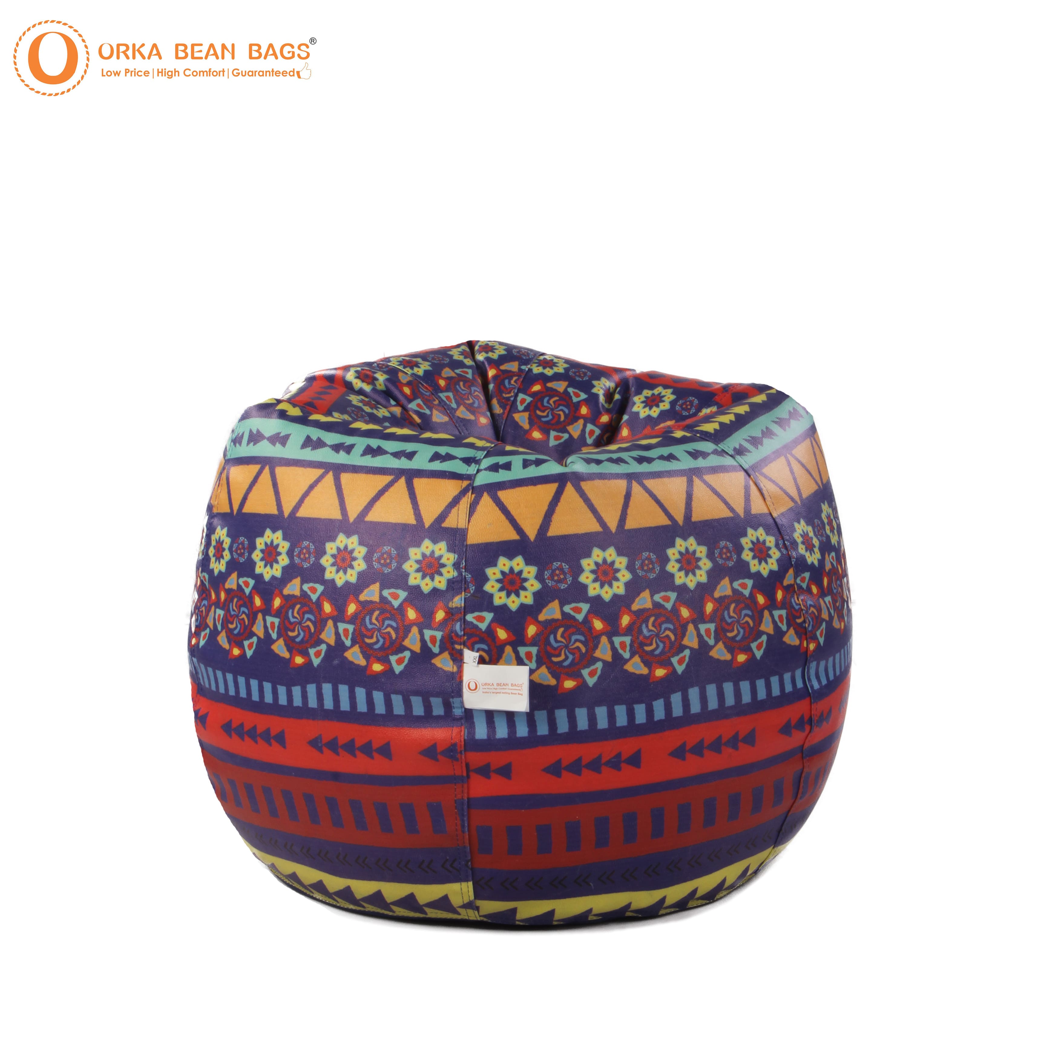 Orka Digital Printed Tribal Theme Jumbo Bean Bag Filled With Beans view 4